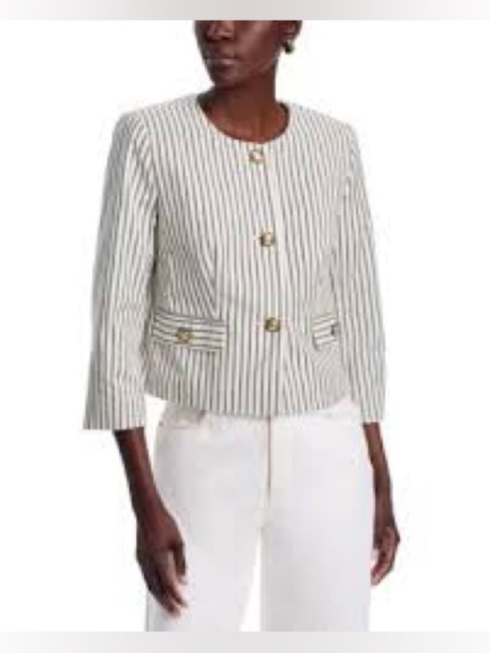 BNWT ZARA, the Ecru Navy stripped blazer!